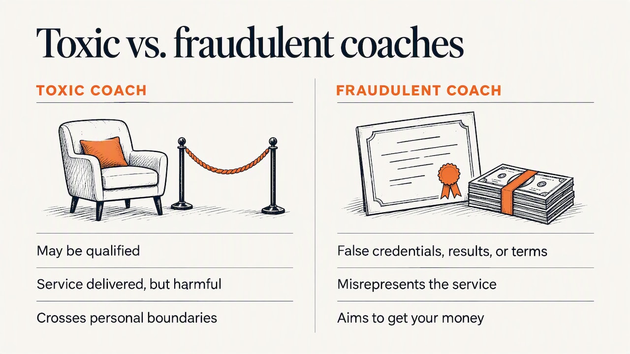 Toxic coach or fraudulent coach? — overview diagram