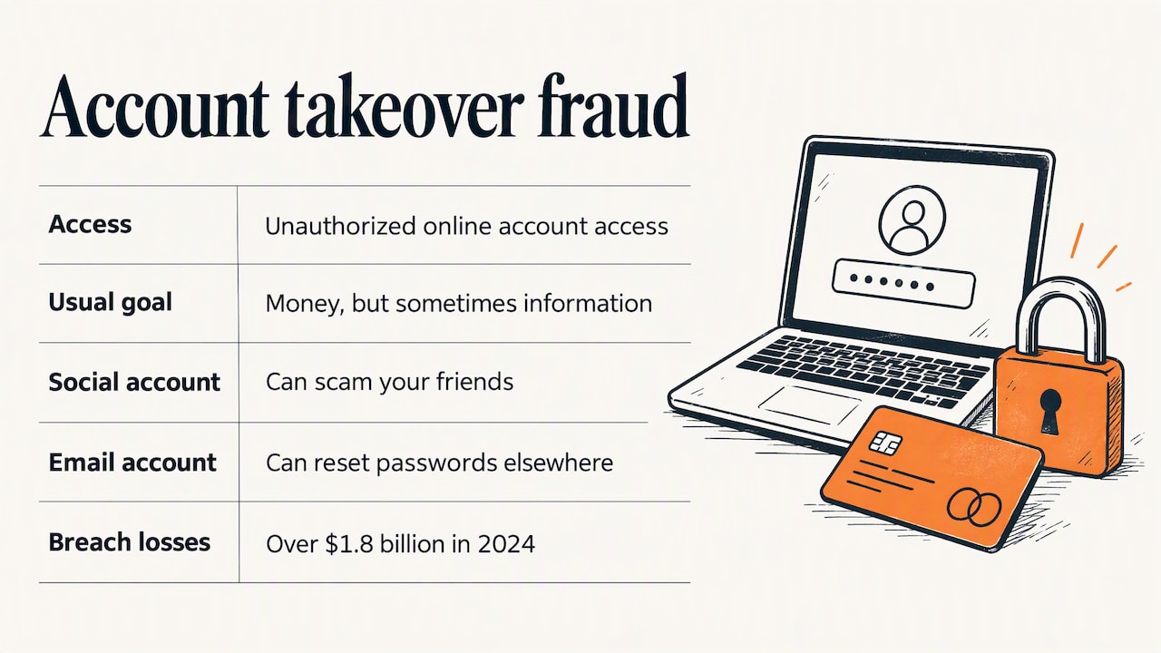 What account takeover is — overview diagram