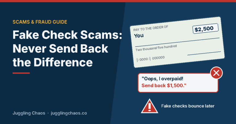 Fake Check Scams: Overpayments, Prizes, and Why “Cleared” Isn’t Safe Fake Check Scams: Overpayments, Prizes, and Why “Cleared” Isn’t Safe