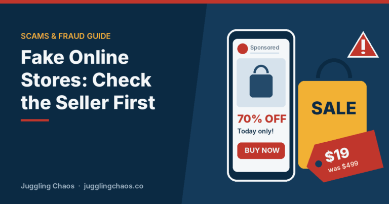 Fake Online Stores and Social Media Shopping Scams: How to Check a Seller Before You Buy Fake Online Stores and Social Media Shopping Scams: How to Check a Seller Before You Buy