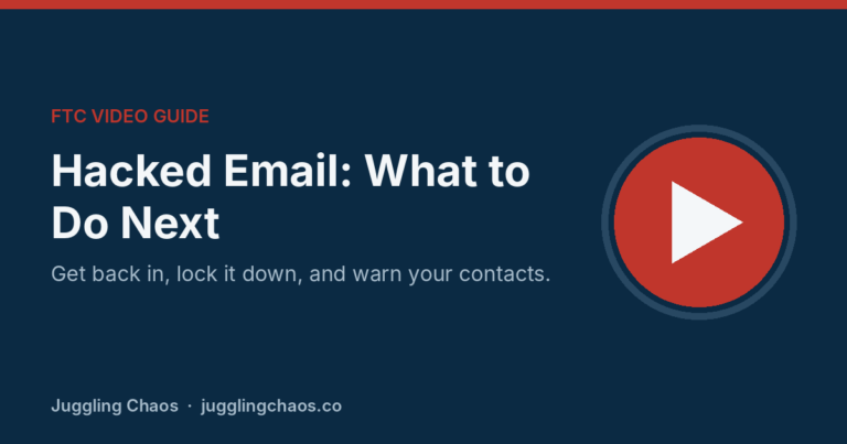 Hacked Email: What to Do Next (FTC Video Guide)