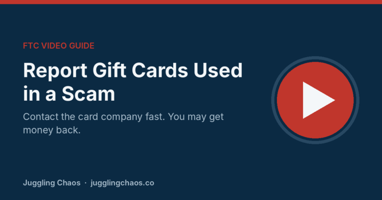 Report Gift Cards Used in a Scam (FTC Video Guide)